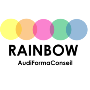 Logo bulles de couleurs rainbowafc